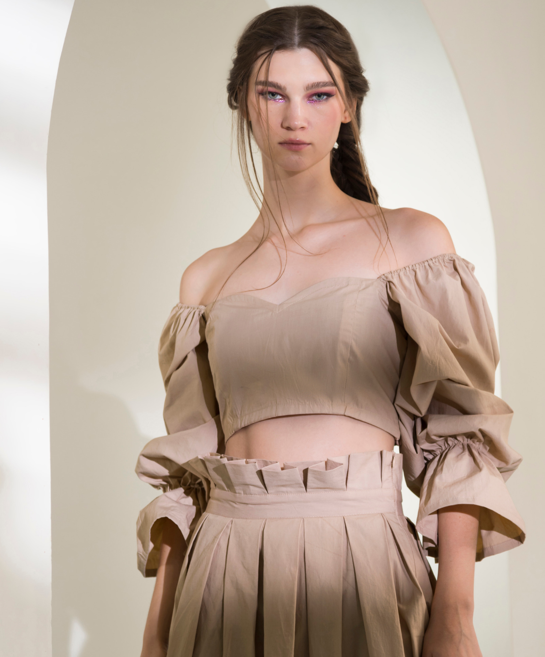 VICTORIA CO-ORD SET - BEIGE