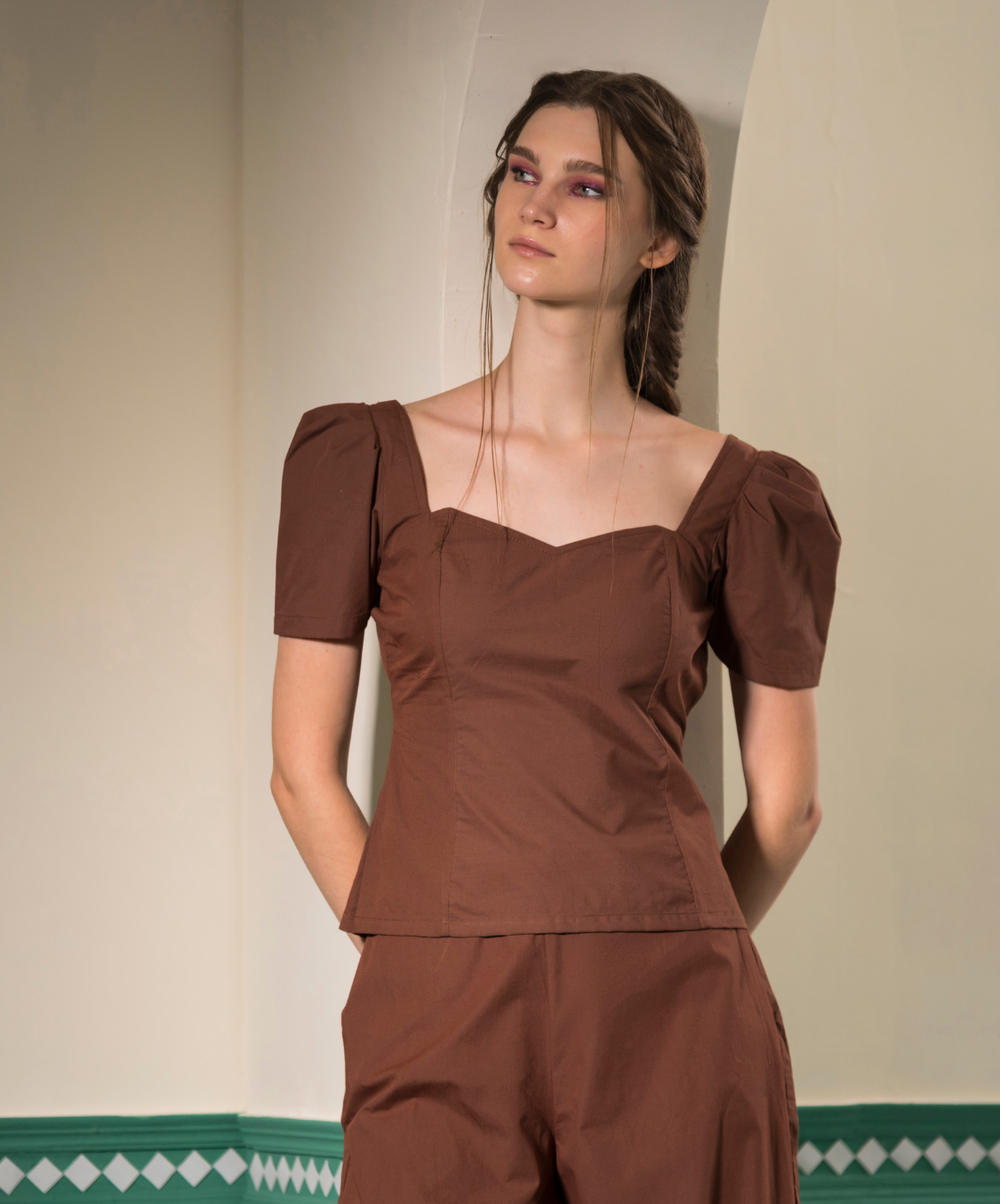 ANNE CO-ORD SET - BROWN