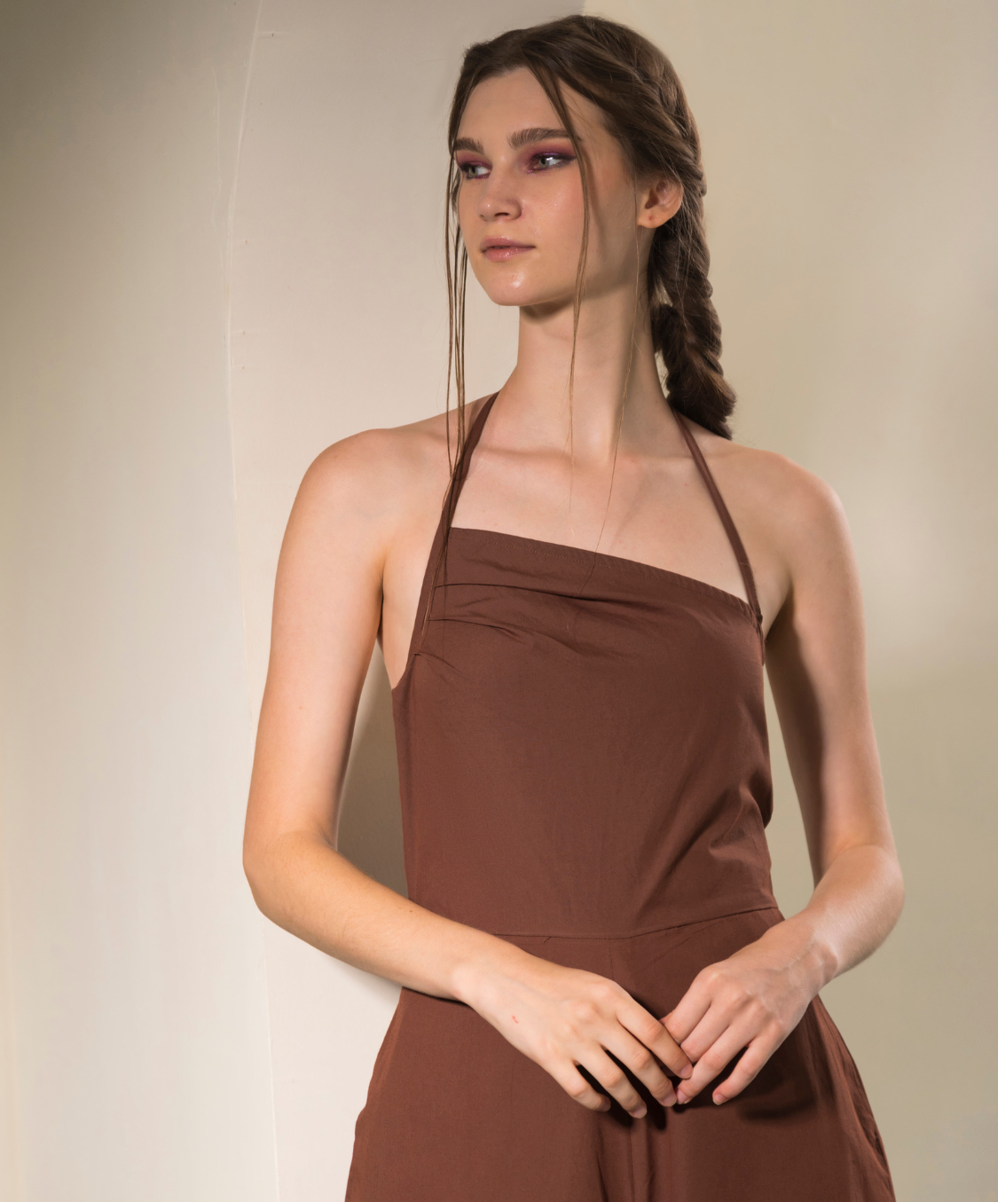 ABBI JUMPSUIT - BROWN