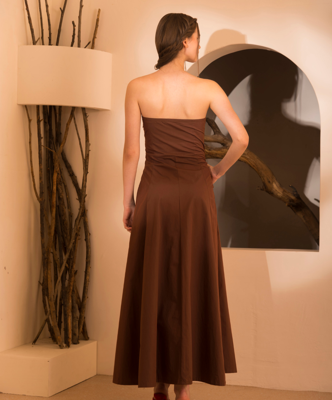 KATE DRESS - BROWN
