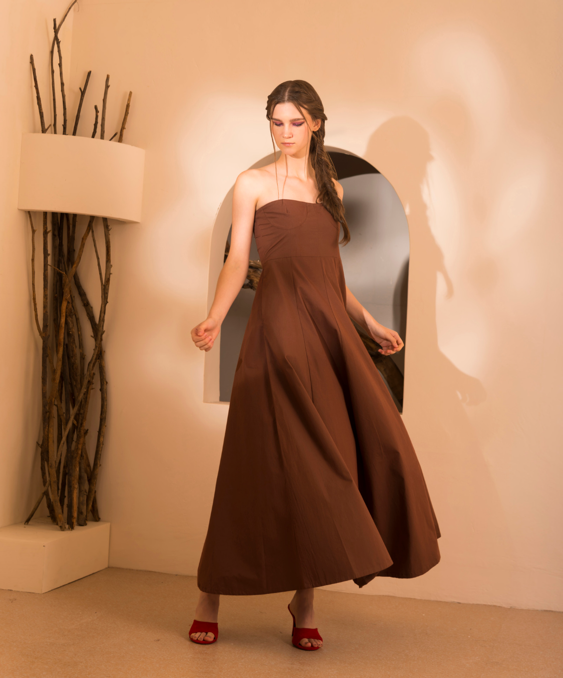KATE DRESS - BROWN