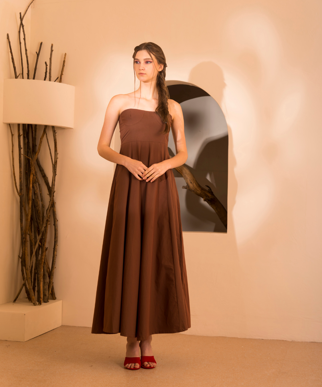 KATE DRESS - BROWN
