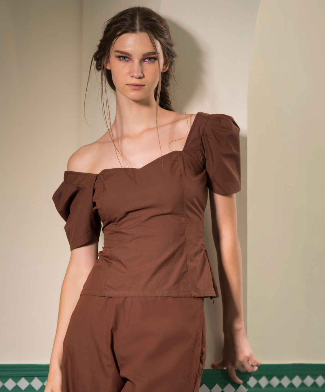 ANNE CO-ORD SET - BROWN