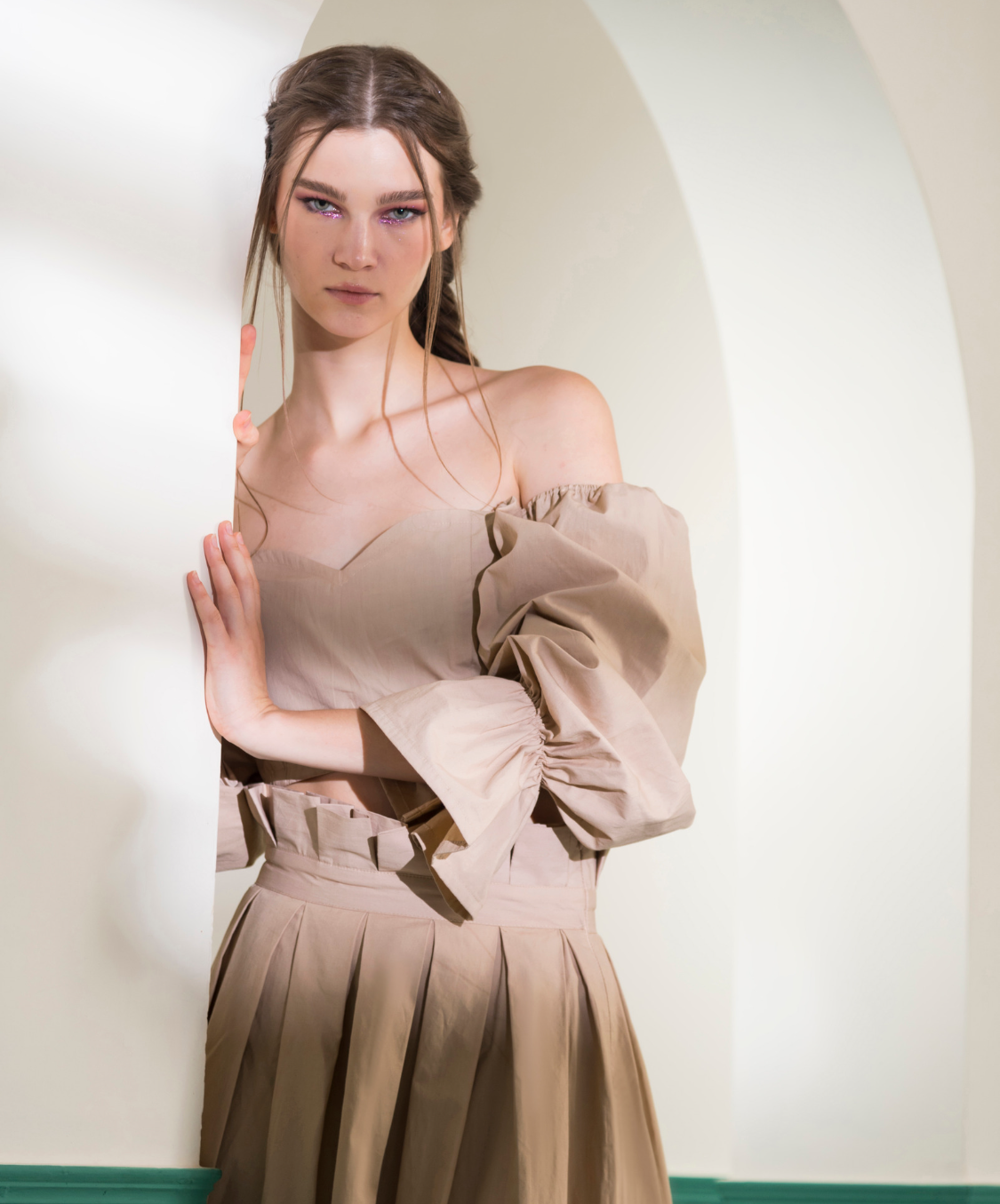 VICTORIA CO-ORD SET - BEIGE