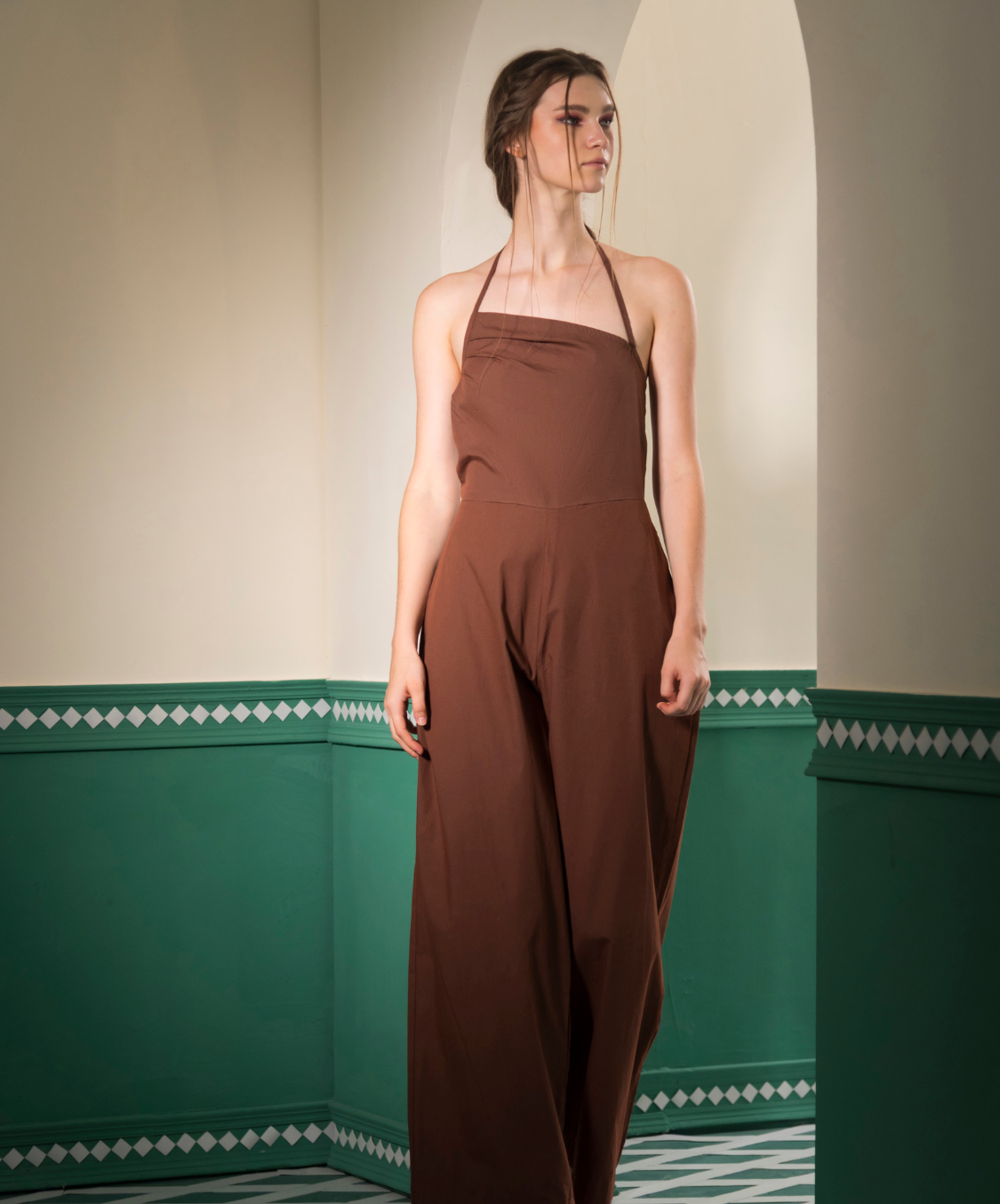 ABBI JUMPSUIT - BROWN