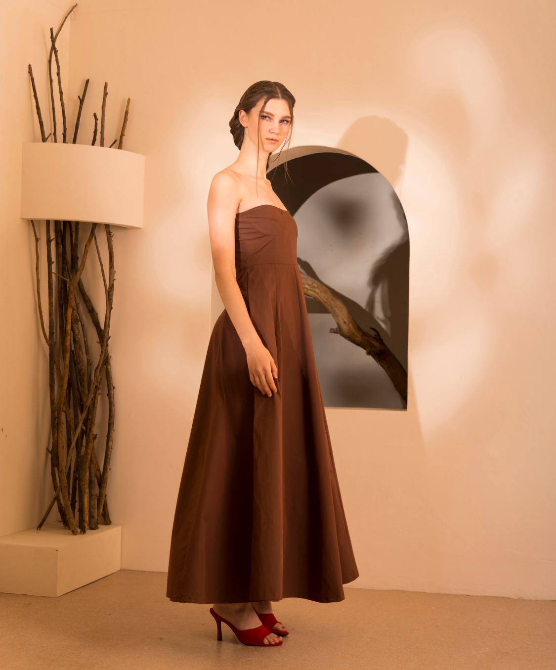 KATE DRESS - BROWN