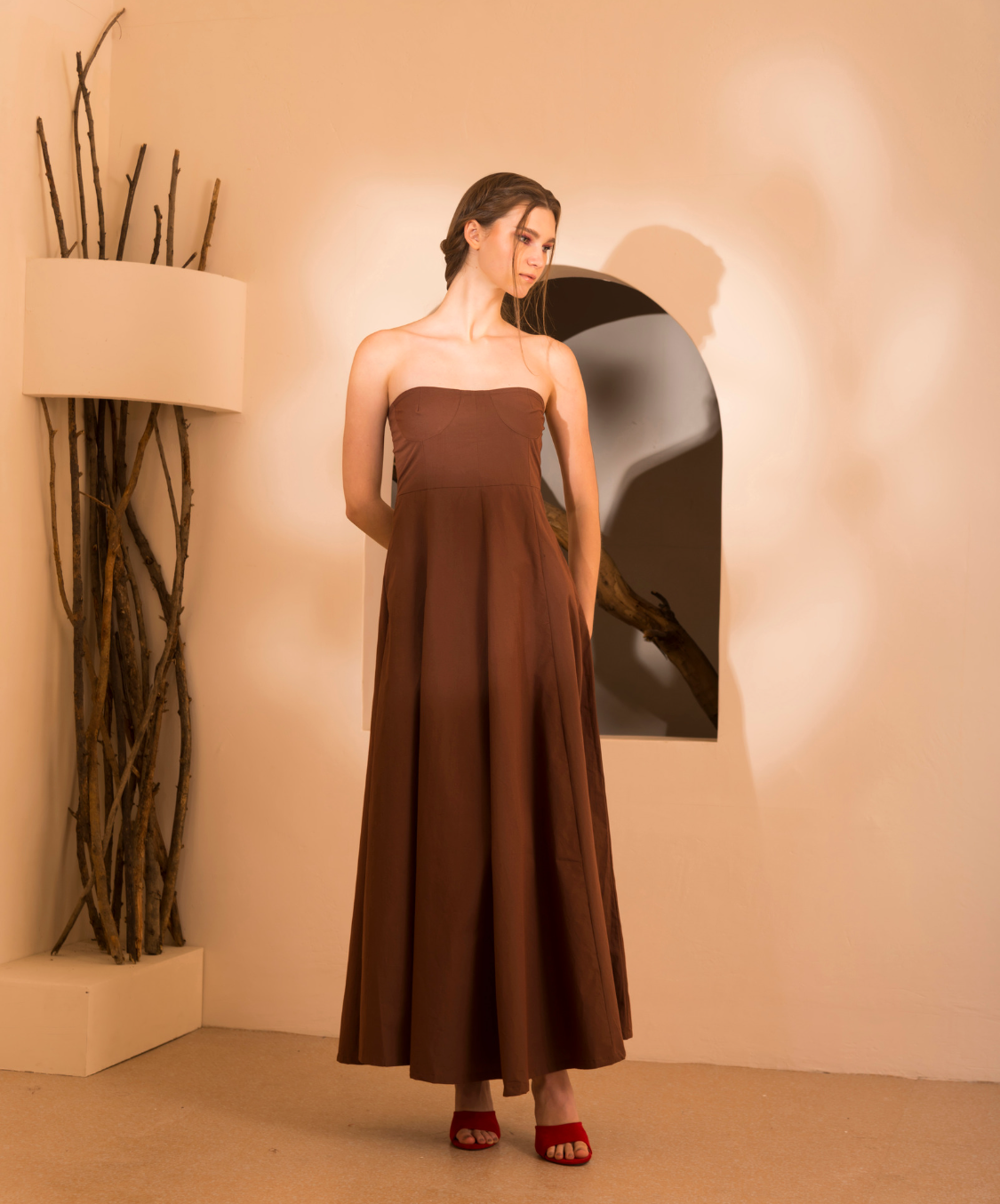 KATE DRESS - BROWN