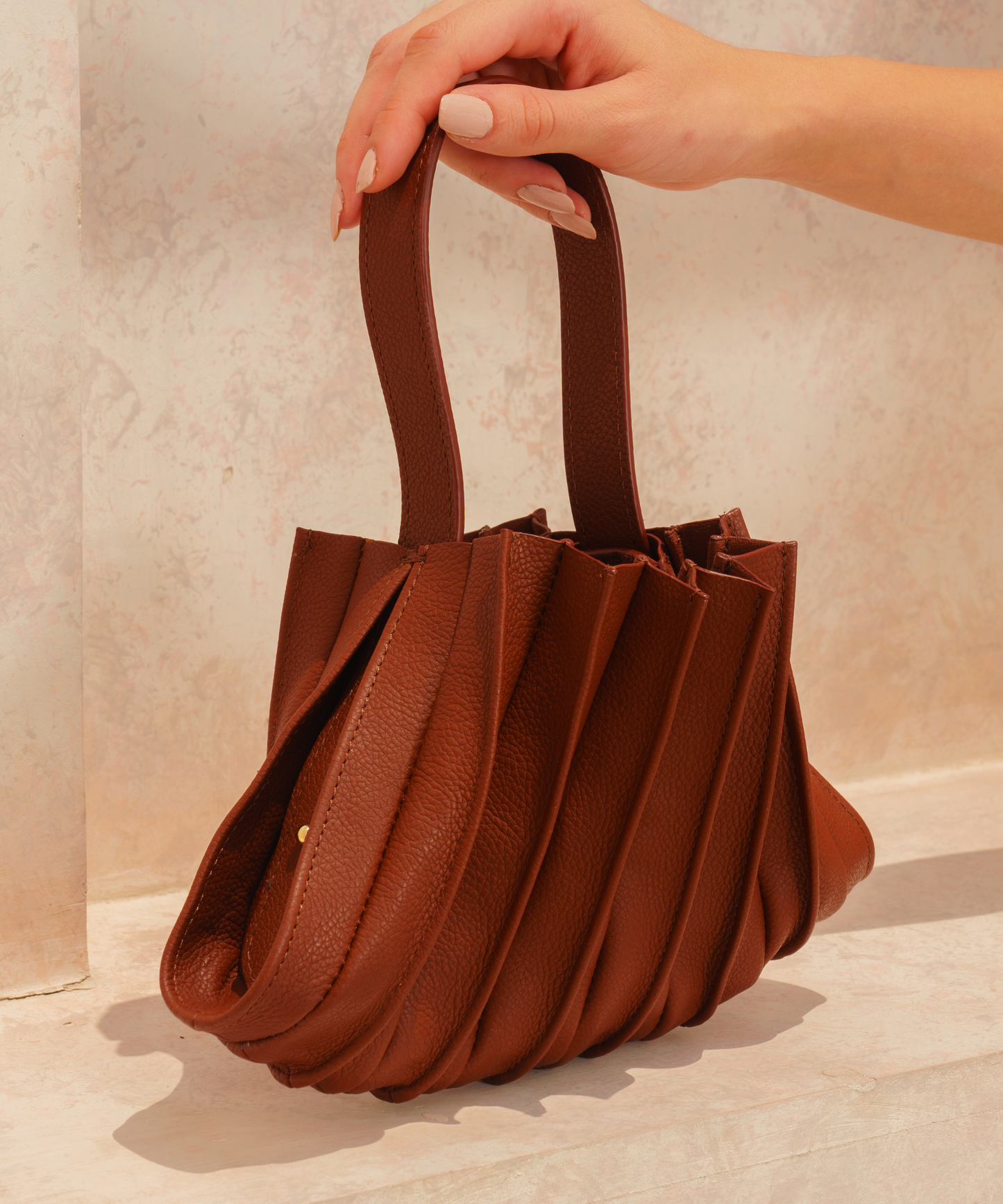 MARIS TOP HANDLE BAG - BROWN