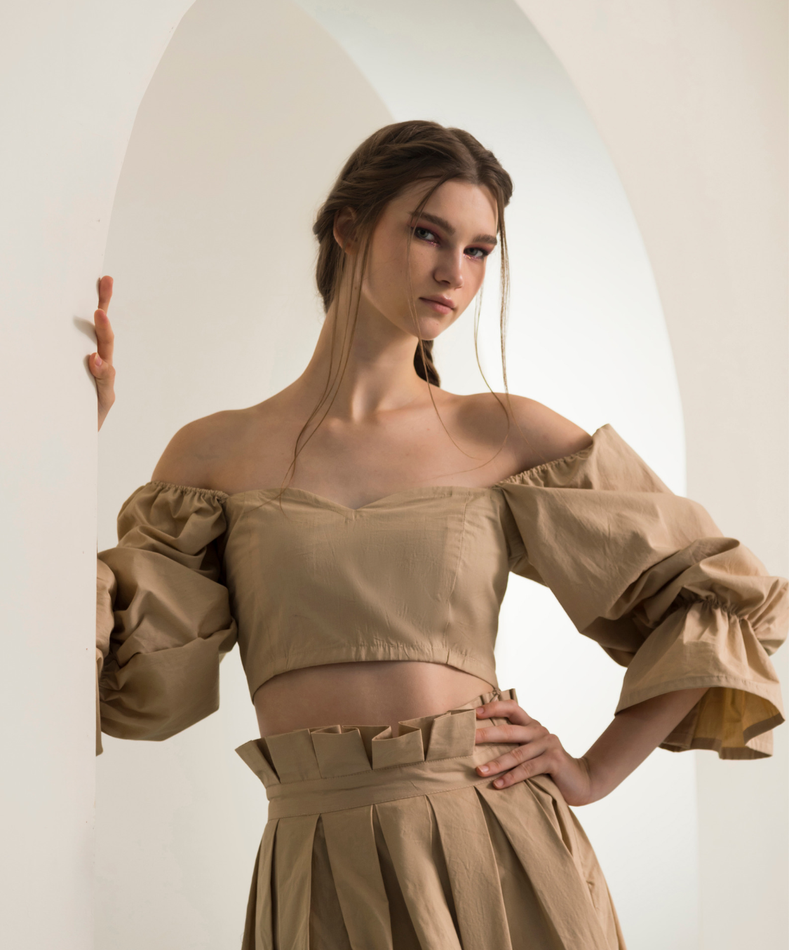 VICTORIA CO-ORD SET - BEIGE