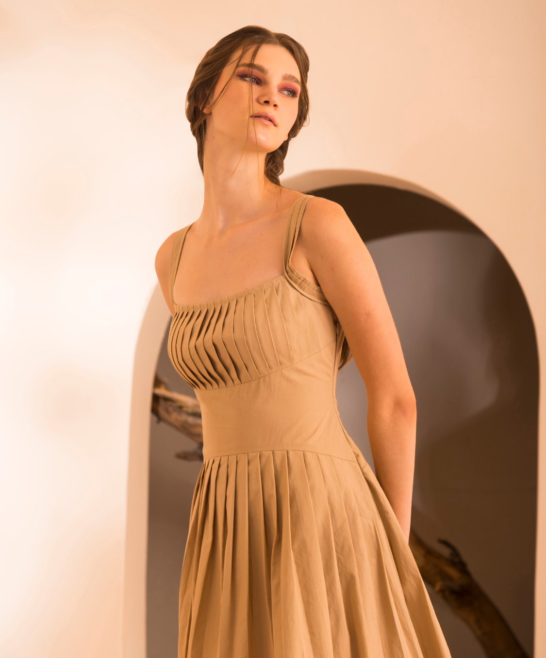 LUNA DRESS - BEIGE