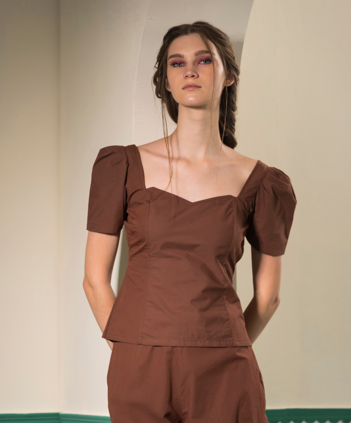 ANNE TOP - BROWN