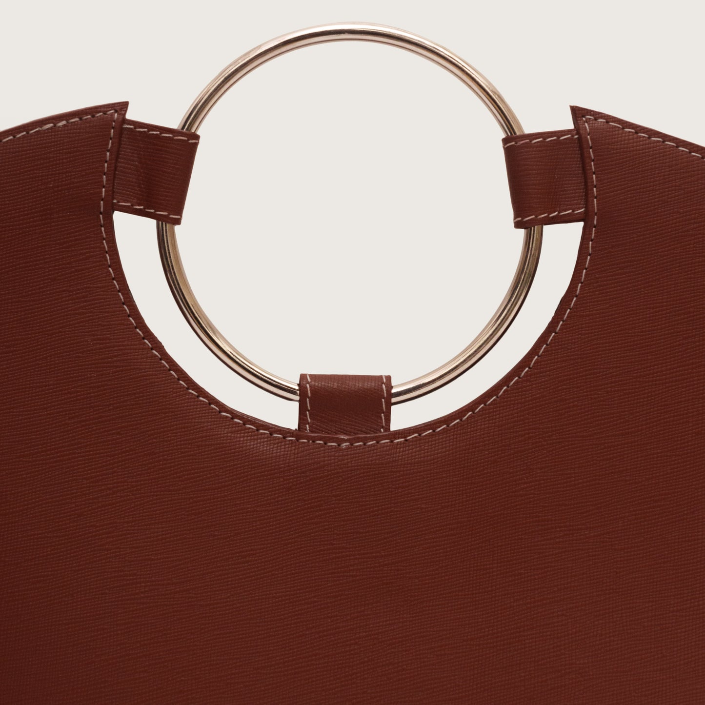 LIORA TOP HANDLE BAG - BROWN