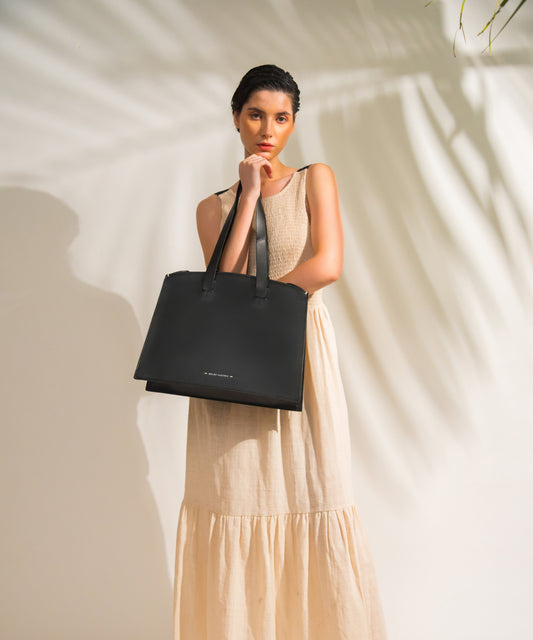 Terra Structured Tote - Black