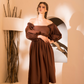 LARA DRESS - BROWN