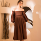 LARA DRESS - BROWN