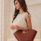 LIORA TOP HANDLE BAG - BROWN