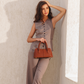 AMARA TOP HANDLE BAG - BROWN