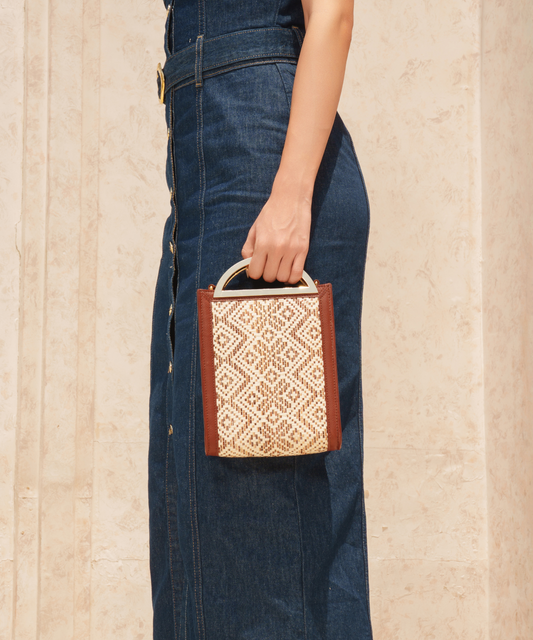 ELIN TOP HANDLE BAG - BROWN