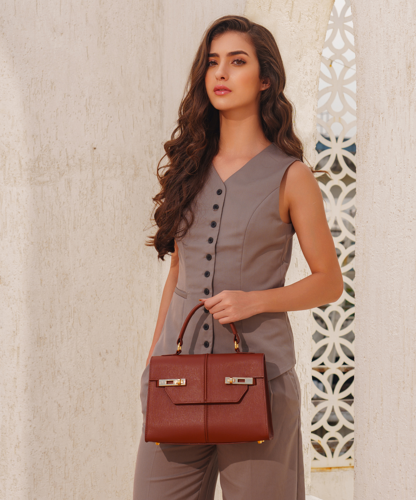ESME HANDBAG - BROWN