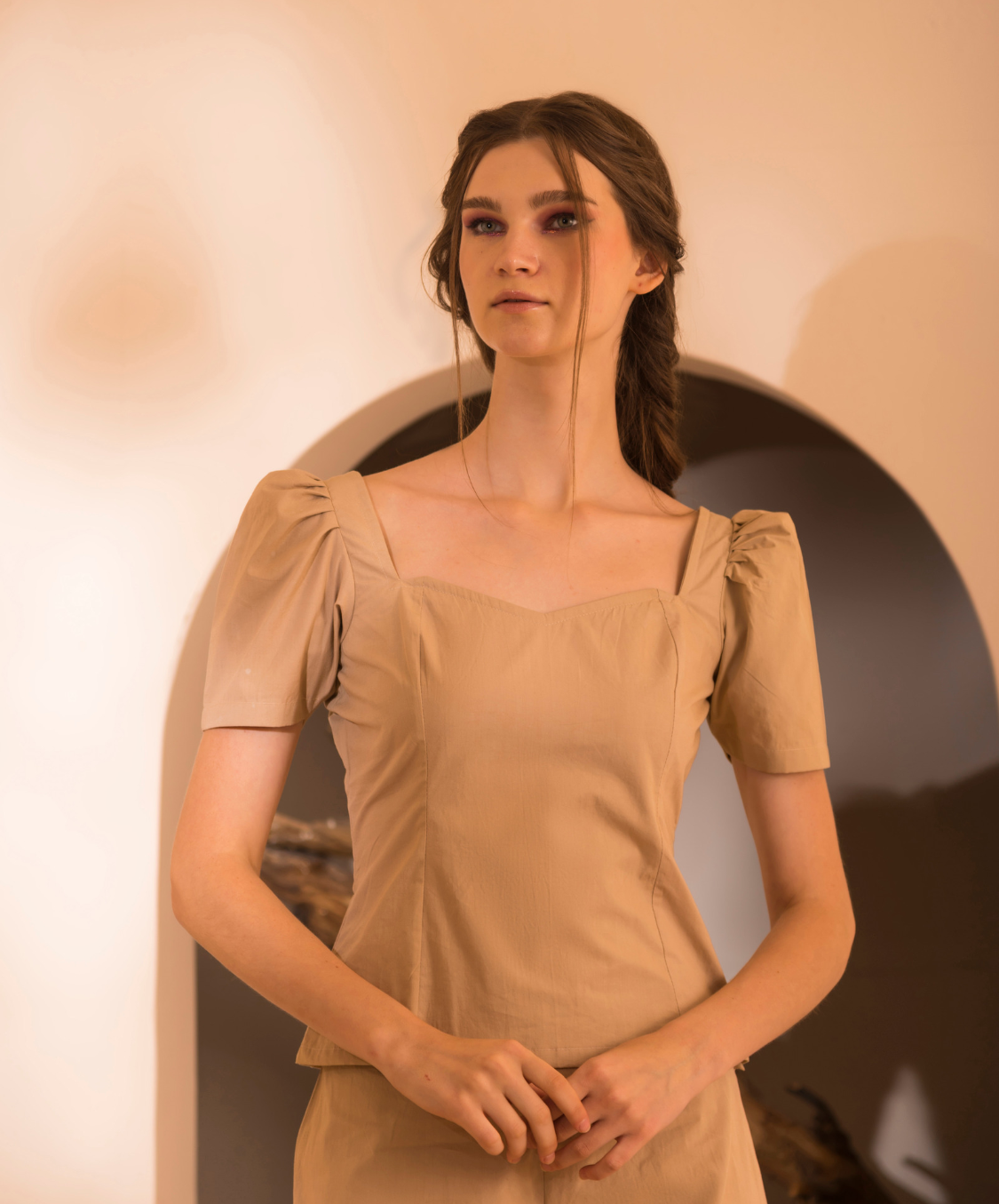 ANNE TOP - BEIGE