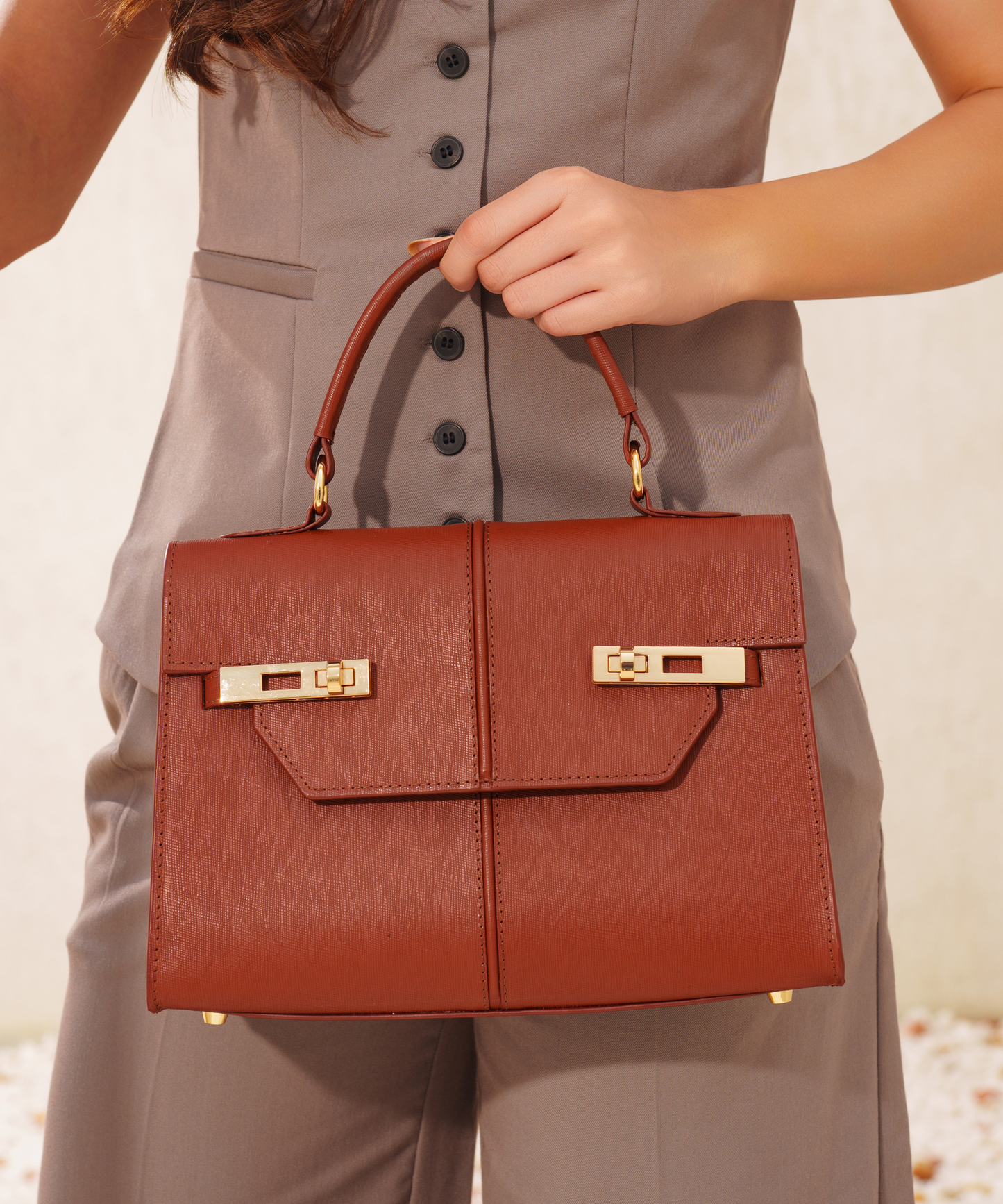 ESME HANDBAG - BROWN
