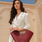 LIORA TOP HANDLE BAG - MAROON