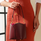 AMIE BUCKET BAG - MAROON