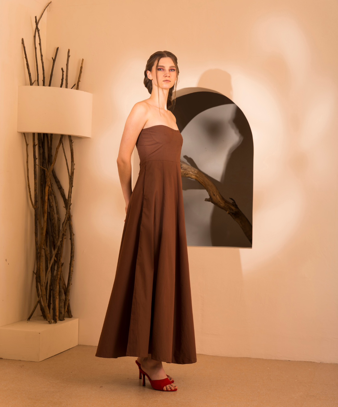 KATE DRESS - BROWN
