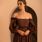 LARA DRESS - BROWN