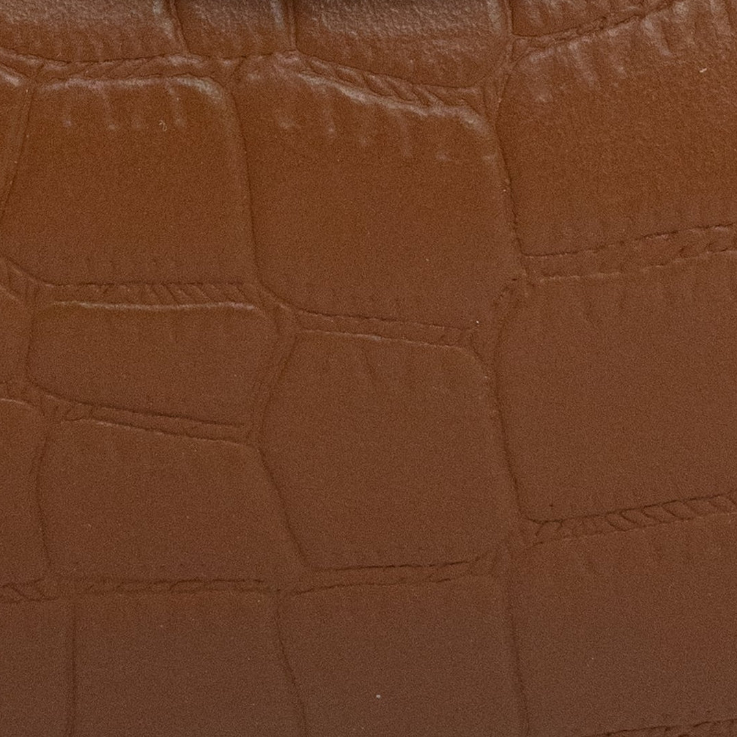 OLINA TOP HANDLE BAG - Brown Croco