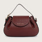OLINA TOP HANDLE BAG - Maroon Croco