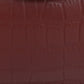 OLINA TOP HANDLE BAG - Maroon Croco