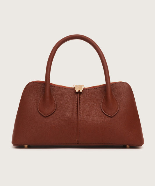 AMARA TOP HANDLE BAG - BROWN