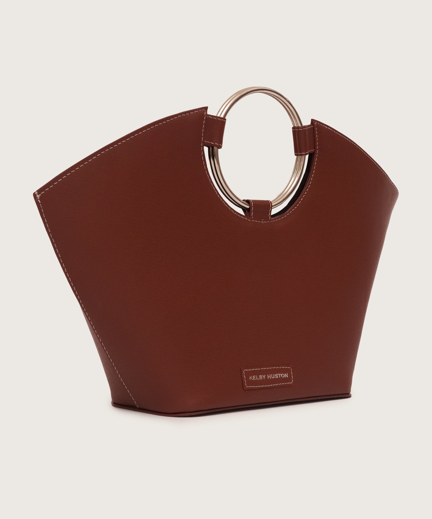 LIORA TOP HANDLE BAG - BROWN