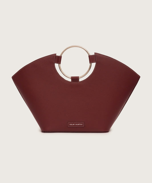 LIORA TOP HANDLE BAG - MAROON