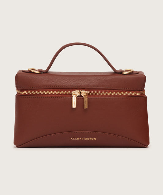 CIEL TOP HANDLE BAG - BROWN