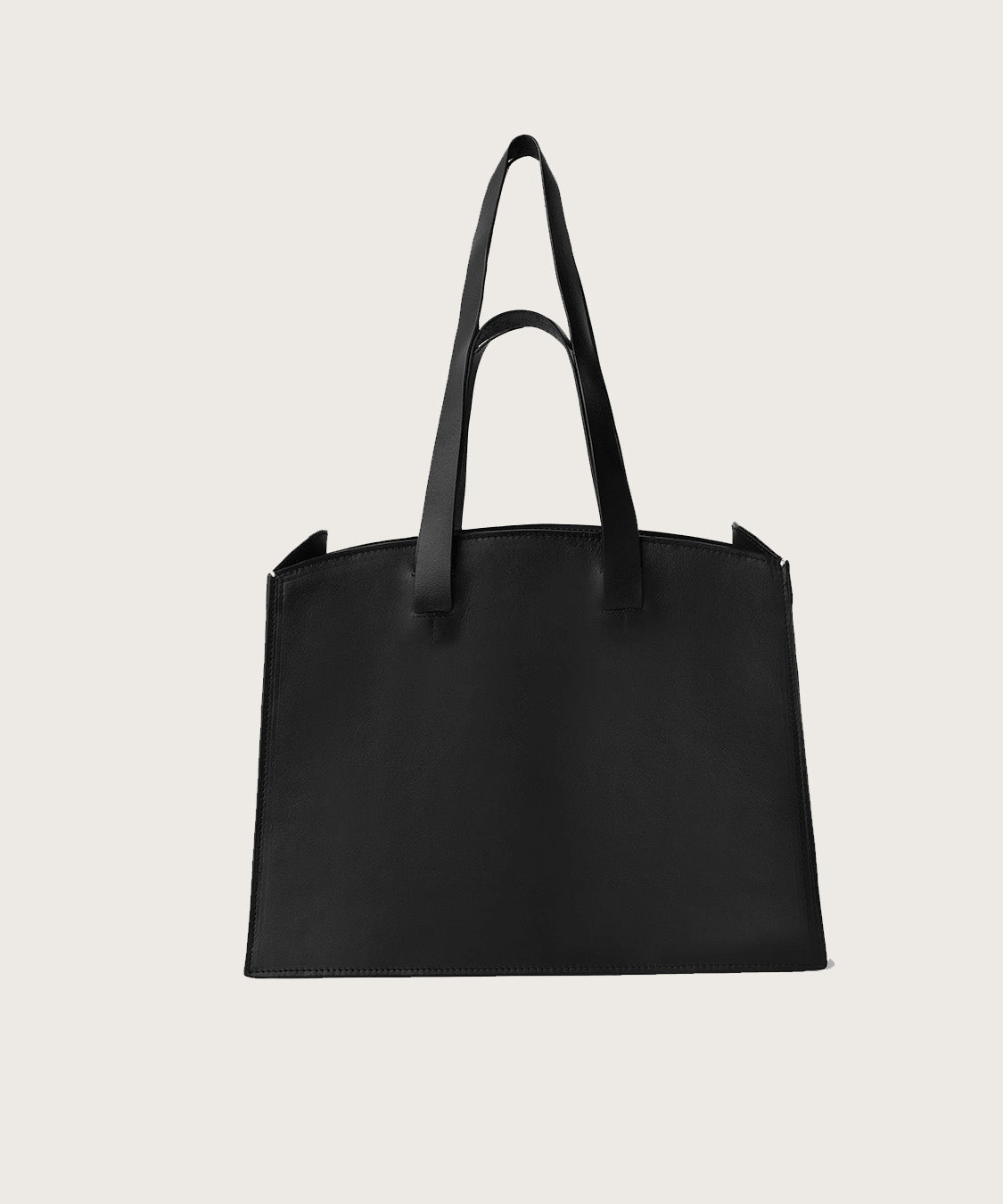 Ultra Matte Black Double Top Handle Structured Bag - CHARLES & KEITH US