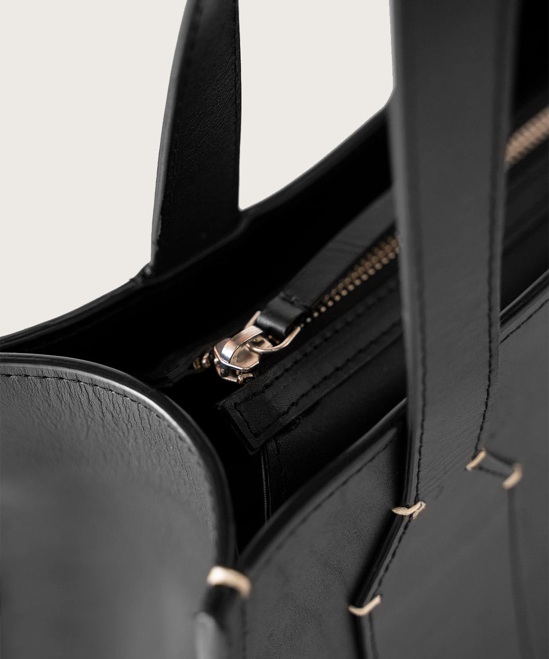 Ebony Structured Handbag - Black