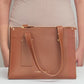 Ebony Structured Handbag  - Tan