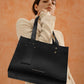 Ebony Structured Handbag - Black | Rescue